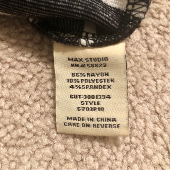 Max Studio Black White Striped Pencil Skirt - S - Picture 3 of 3